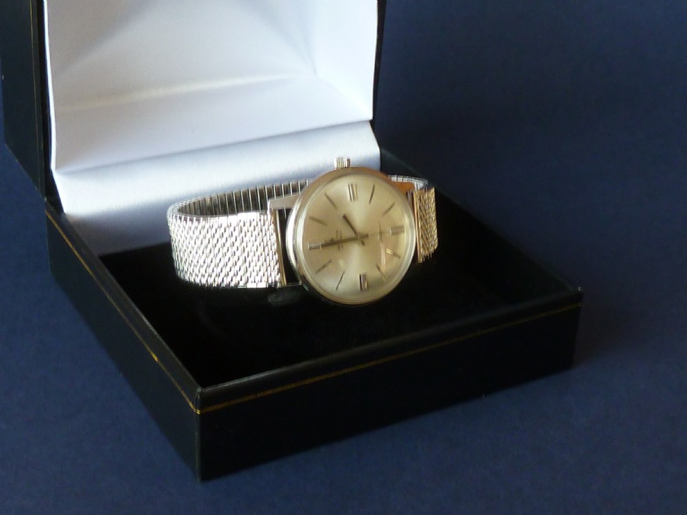 HAMILTON solid 14KT White Gold wrist watch 22 jewel manual mechanical View IX