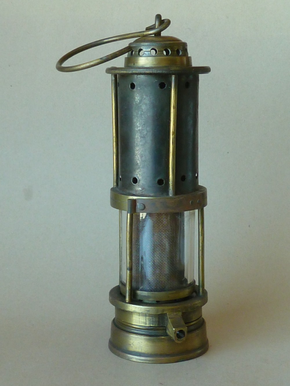 E Thomas & Williams Aberdare Jack Davy Miners Gas Testing Gauze Flame Safety Lamp View II