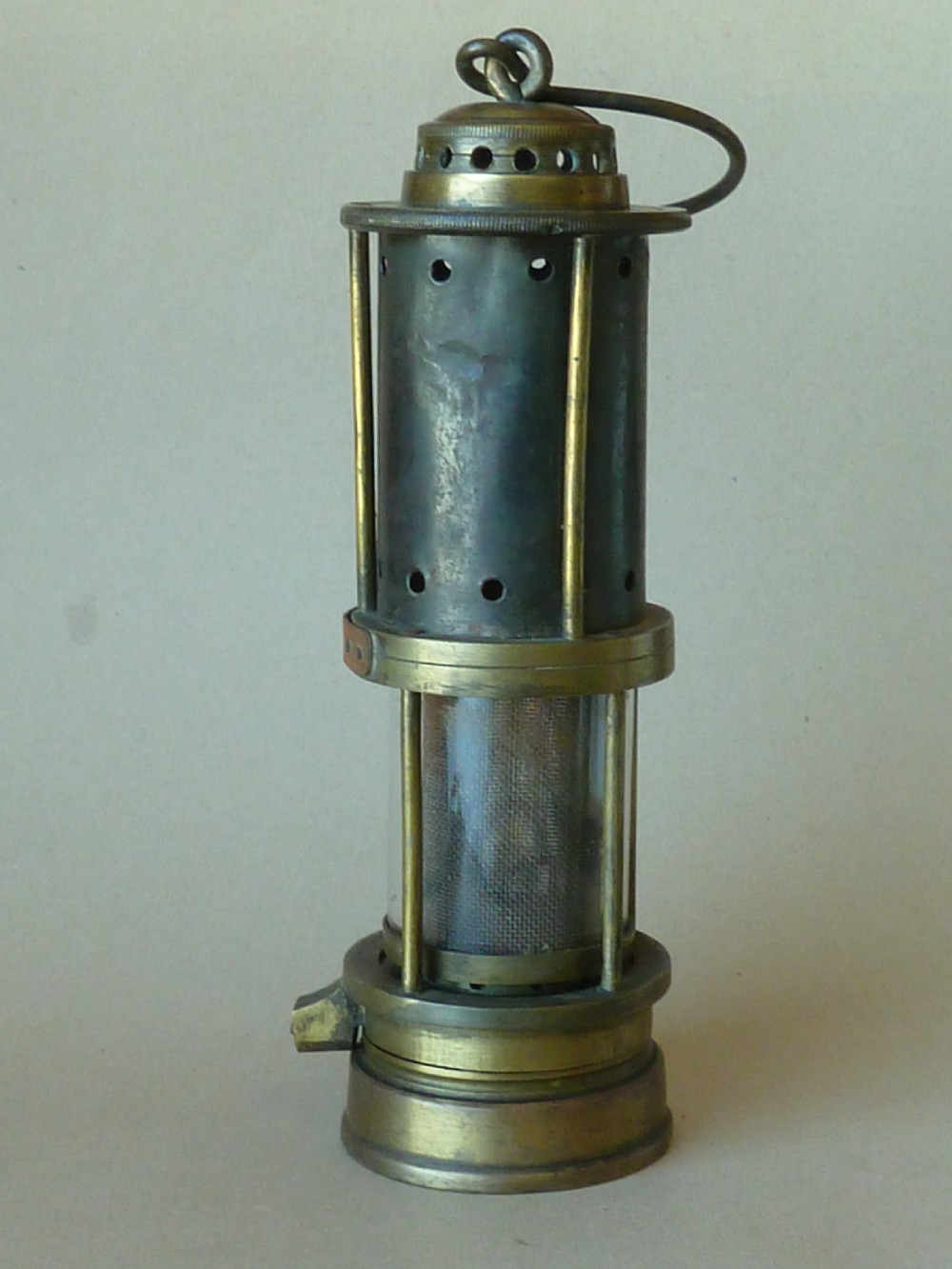 E Thomas & Williams Aberdare Jack Davy Miners Gas Testing Gauze Flame Safety Lamp View III
