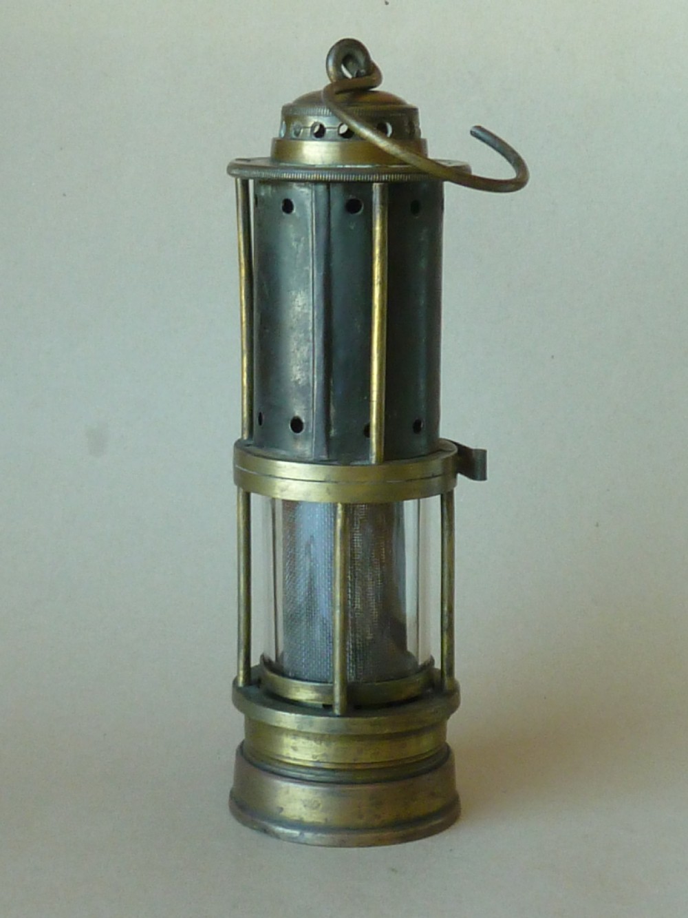 E Thomas & Williams Aberdare Jack Davy Miners Gas Testing Gauze Flame Safety Lamp View IV