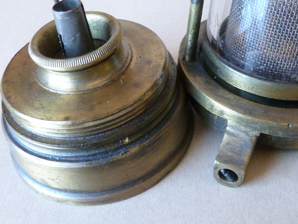 E Thomas & Williams Aberdare Jack Davy Miners Gas Testing Gauze Flame Safety Lamp View VII