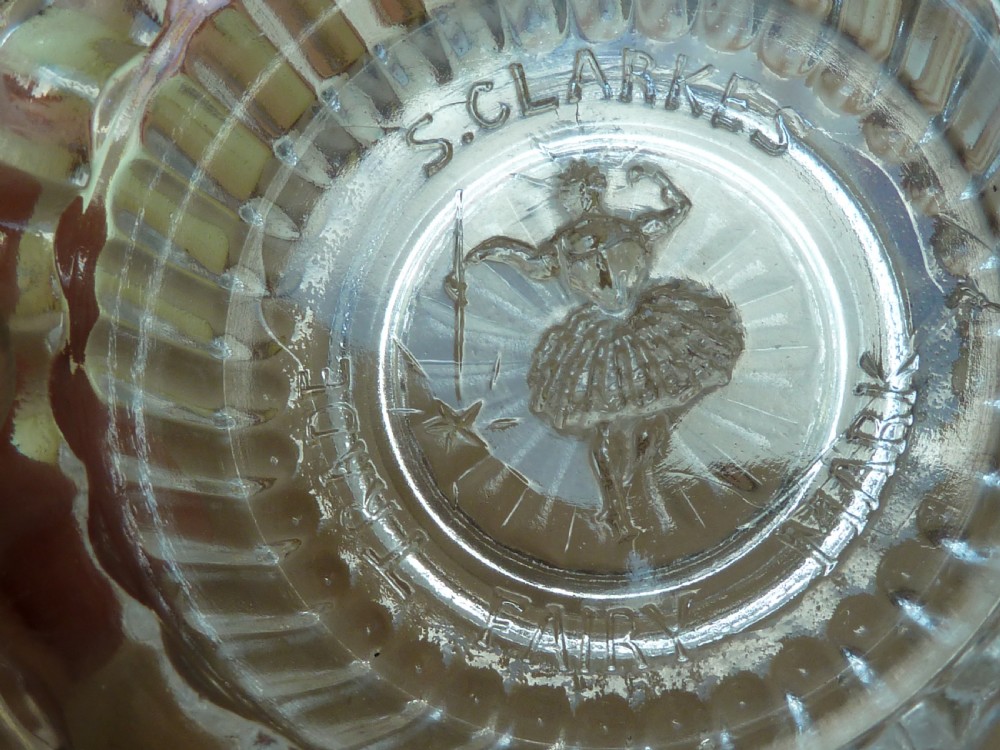 Burmese Glass Clarkes Fairy Night Light Candle Lamp Lantern Shade Bowl Stand View III