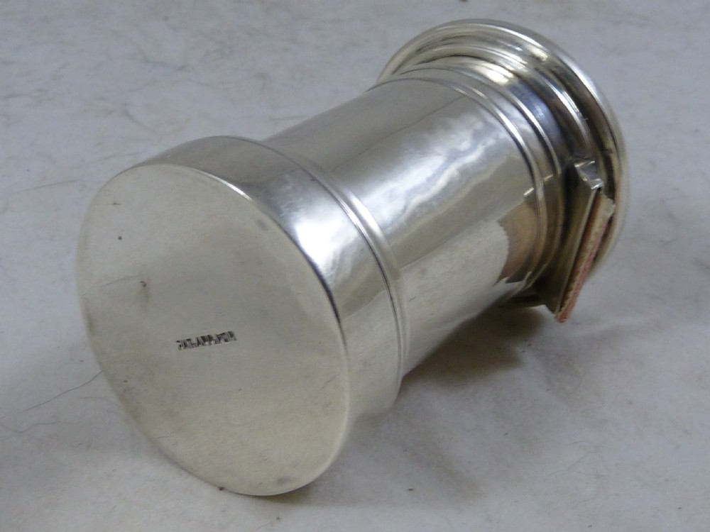 Miniature Post Box Edwardian Postage Stamp Roll Case Pillar Novelty 1904 Sterling Silver View III