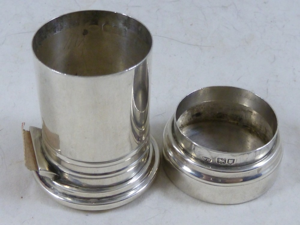 Miniature Post Box Edwardian Postage Stamp Roll Case Pillar Novelty 1904 Sterling Silver View VI