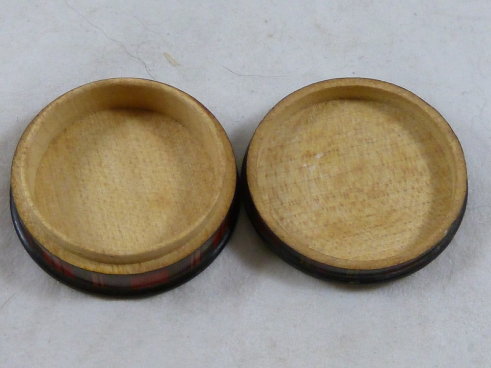 Victorian Prince Charlie TartanWare Postage One Penny Stamp Case Box Holder Scottish View VI