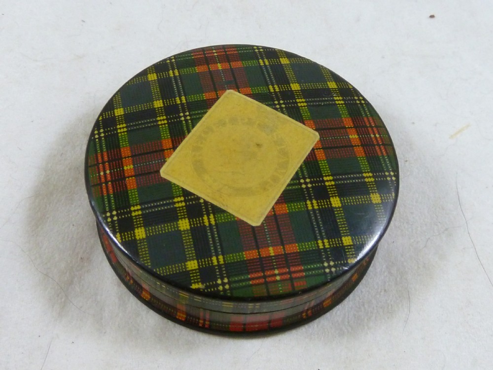 Victorian McBeth TartanWare Postage Receipt Stamp Case Box Holder Scottish
