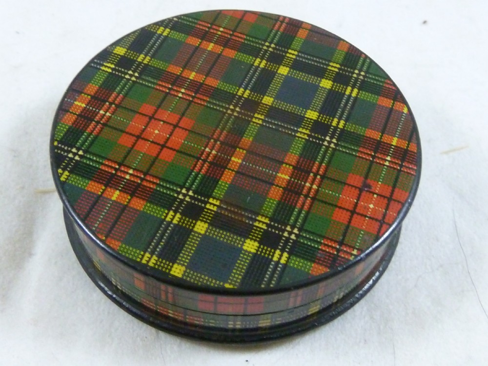 Victorian McBeth TartanWare Postage Receipt Stamp Case Box Holder Scottish View IV