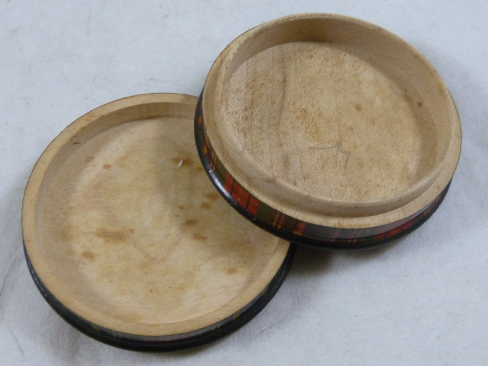Victorian McBeth TartanWare Postage Receipt Stamp Case Box Holder Scottish View V