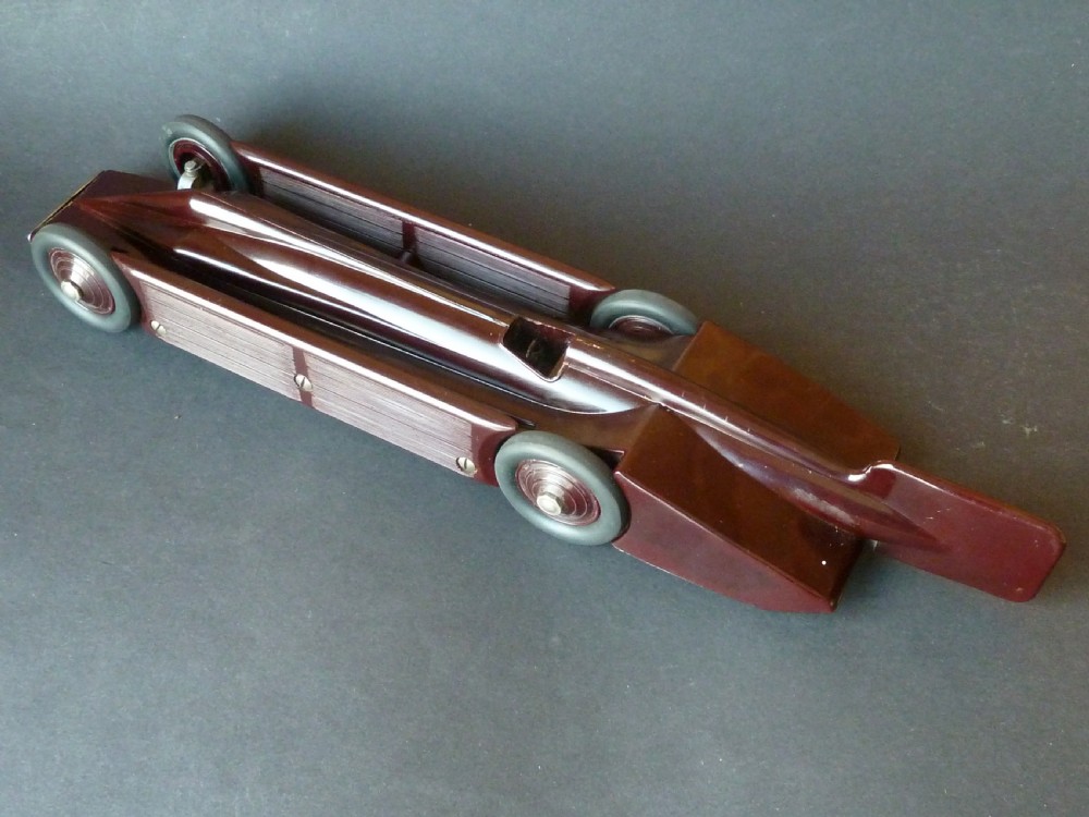 Golden Arrow Land Speed Record Bakelite clockwork toy by A.G.Ltd Patented 1929 View VII