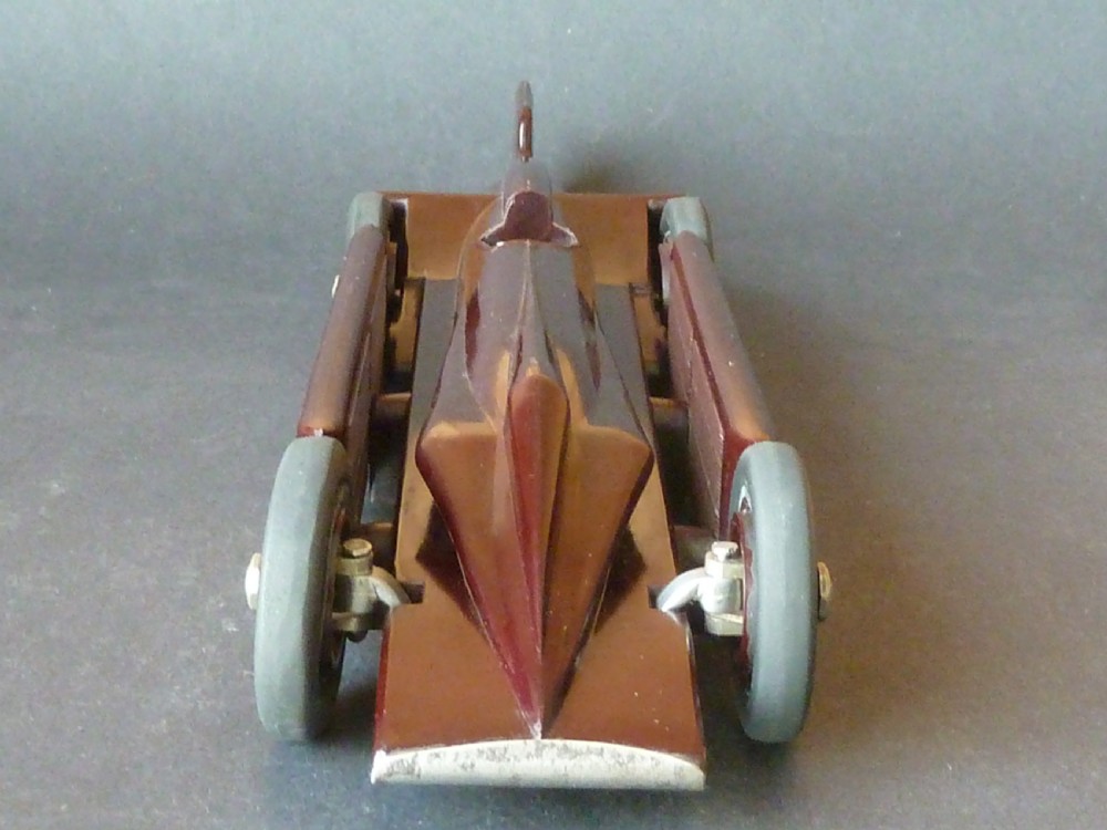 Golden Arrow Land Speed Record Bakelite clockwork toy by A.G.Ltd Patented 1929 View XI