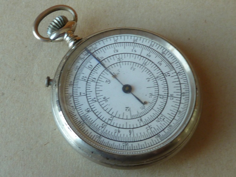 Pocket Watch Slide Rule Calculator Calculigraphe Calculating Circle Boucher's 1878 System H.C. Instructions View IV