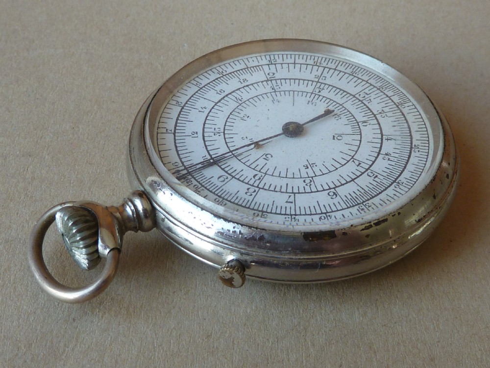Pocket Watch Slide Rule Calculator Calculigraphe Calculating Circle Boucher's 1878 System H.C. Instructions View VI