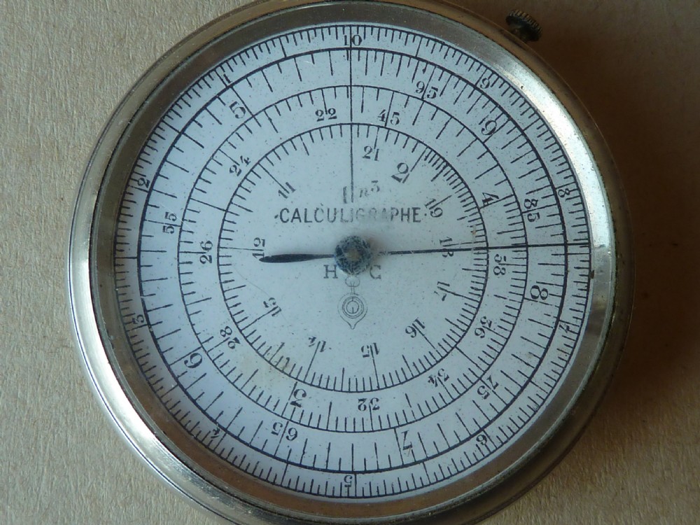Pocket Watch Slide Rule Calculator Calculigraphe Calculating Circle Boucher's 1878 System H.C. Instructions View VII