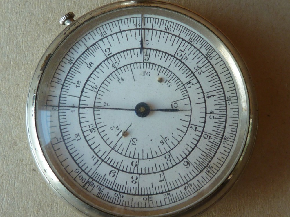 Pocket Watch Slide Rule Calculator Calculigraphe Calculating Circle Boucher's 1878 System H.C. Instructions View VIII