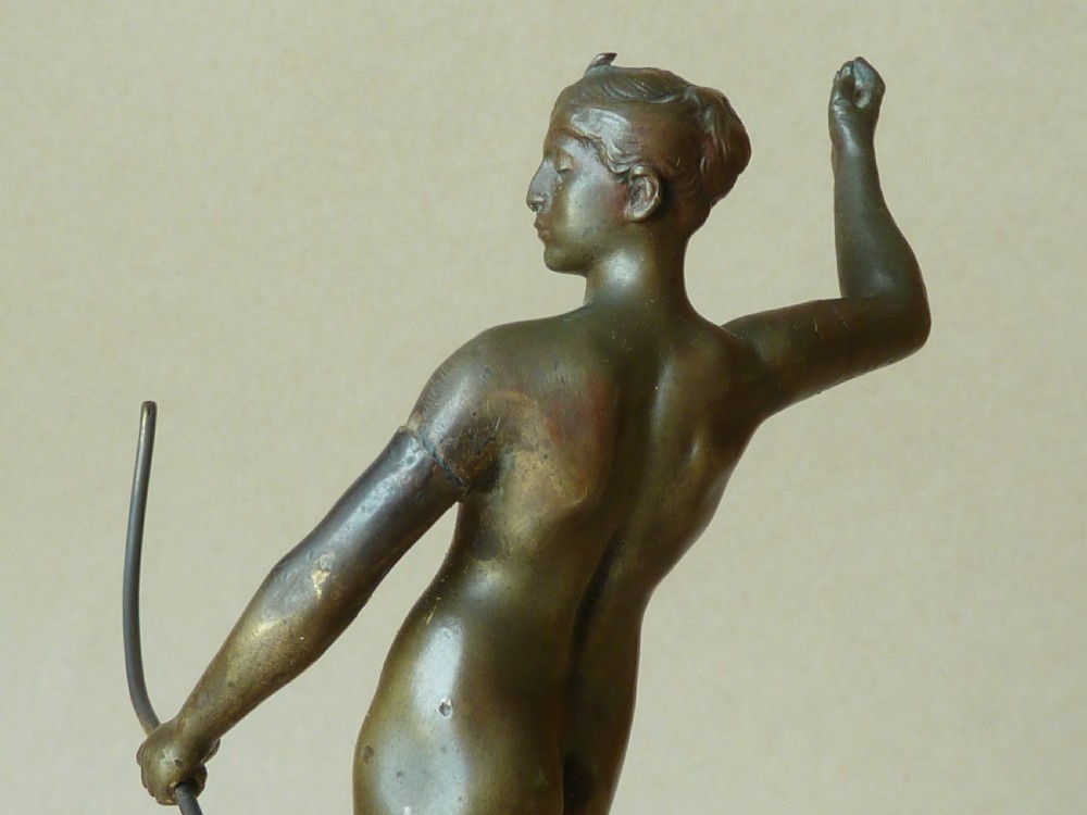 Small Bronze Sculpture Nude Goddess Diana the Huntress Signed A. Falguière View V