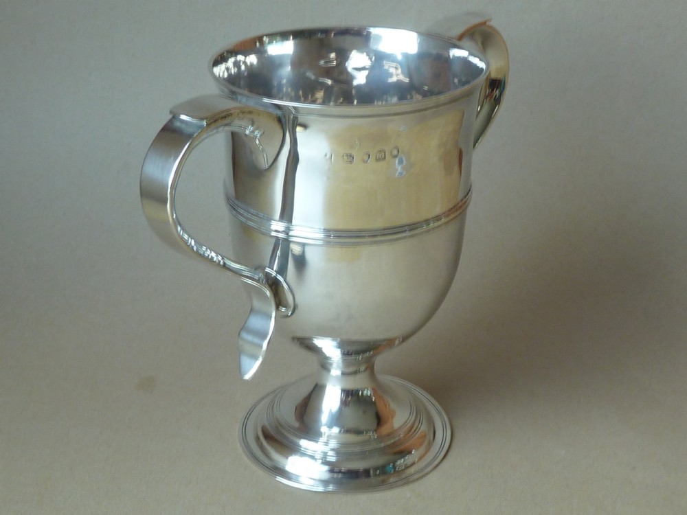 Silver Loving Cup 1807 London Peter William Bateman Hallmarked Sterling Twin Handle Georgian  View V