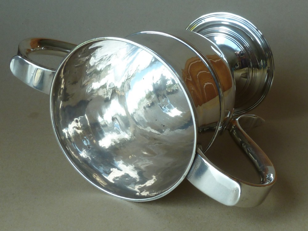 Silver Loving Cup 1807 London Peter William Bateman Hallmarked Sterling Twin Handle Georgian  View VI