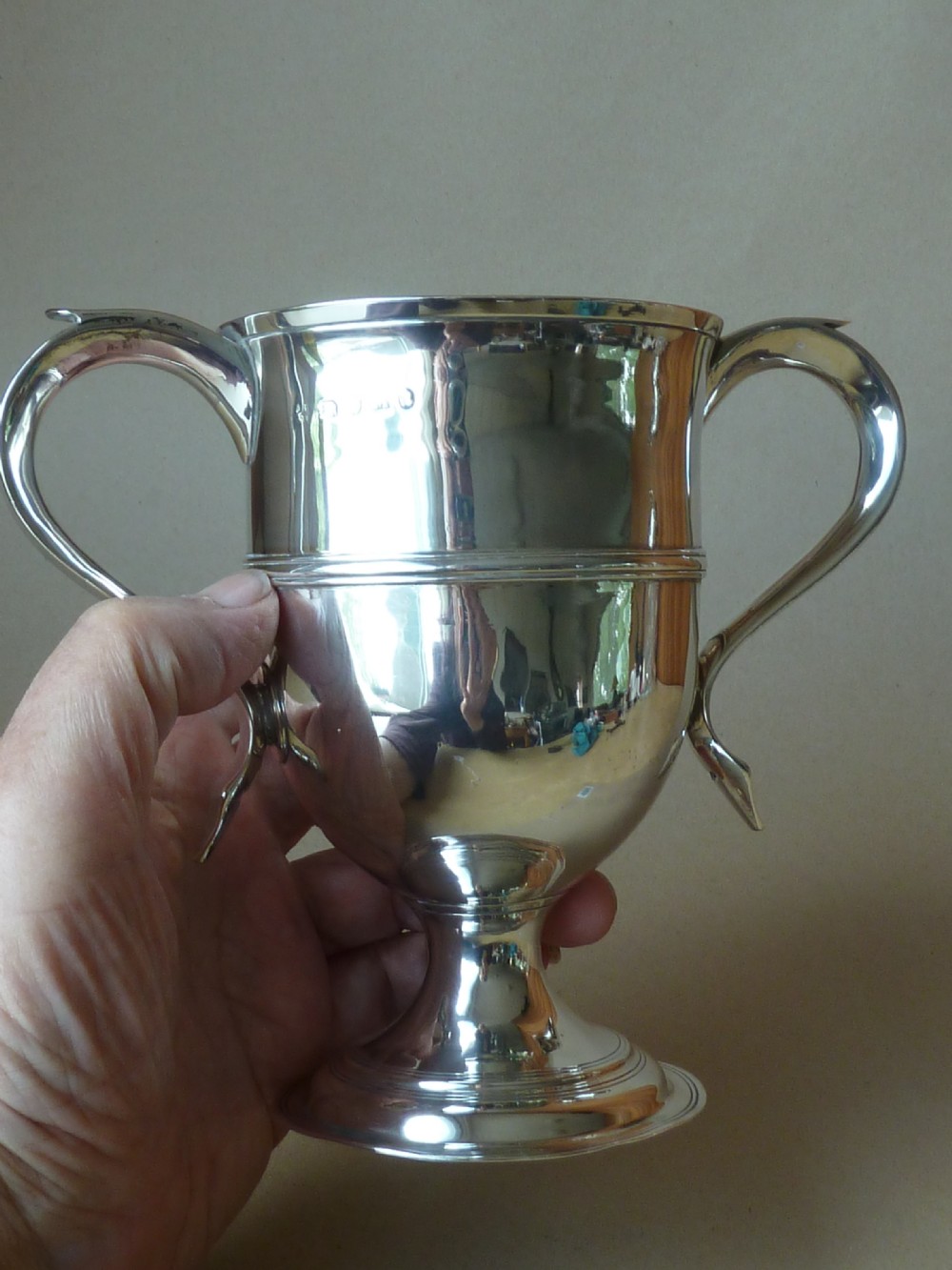 Silver Loving Cup 1807 London Peter William Bateman Hallmarked Sterling Twin Handle Georgian  View VIII