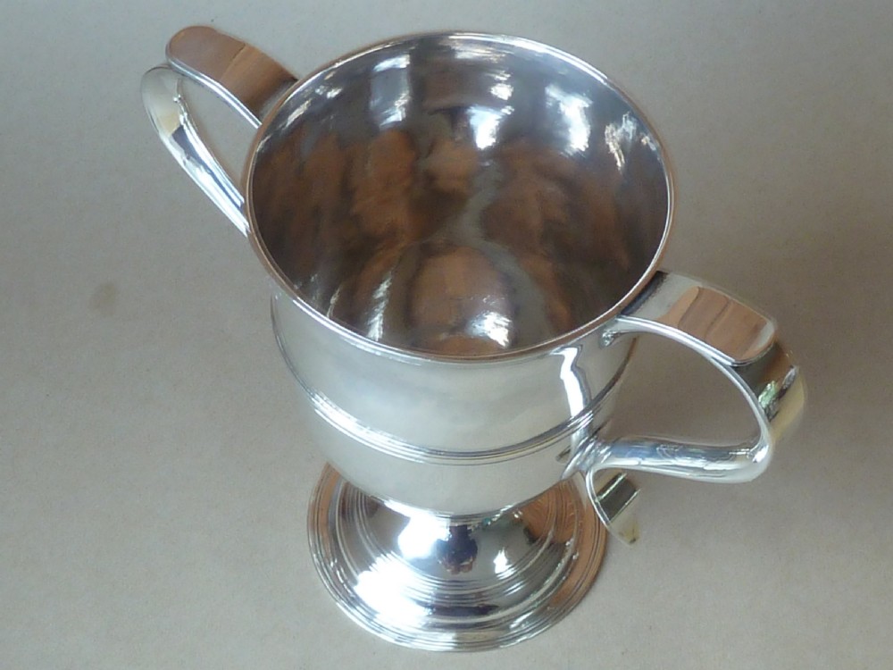 Silver Loving Cup 1807 London Peter William Bateman Hallmarked Sterling Twin Handle Georgian  View IX
