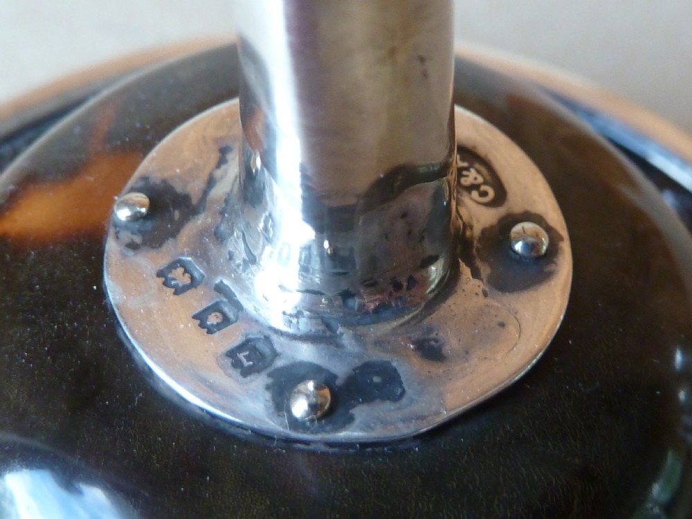 Silver Tortoiseshell Ring Tree Stand Hallmarked London 1918 View IV