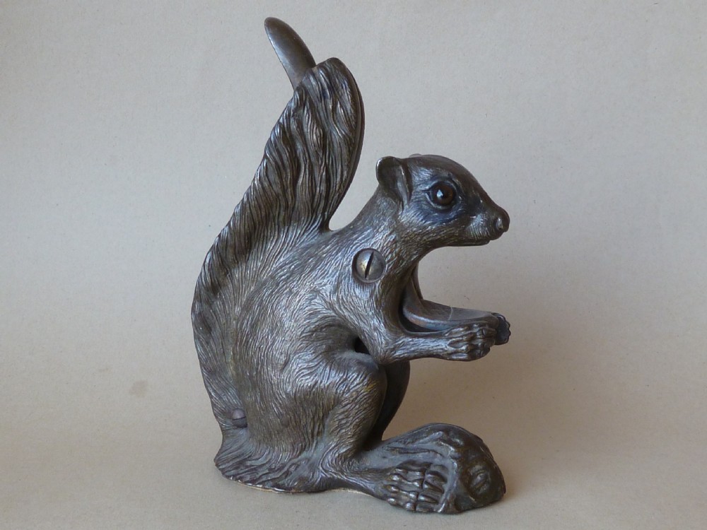 English Squirrel Nutcracker Cast Iron Figural Novelty