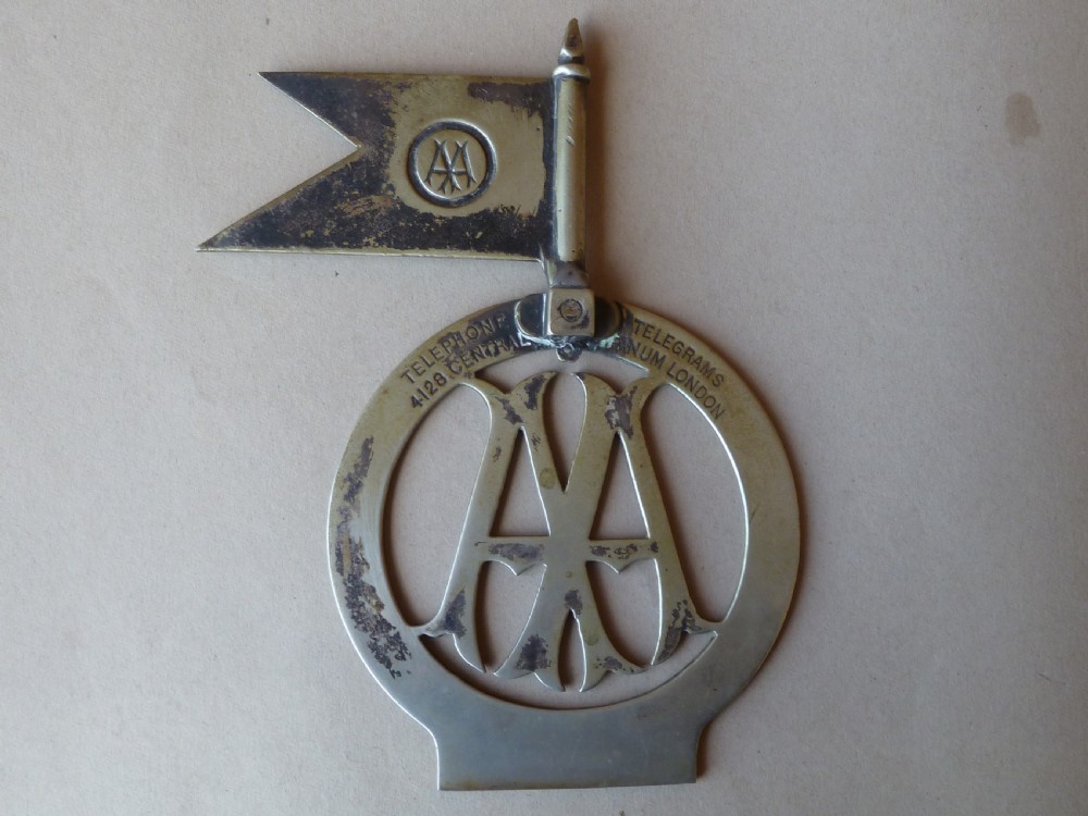 Stenson Cooke AA Pennant 12345 Committee Members Car Badge Grille Bumper Frying Pan Fanum London  View III