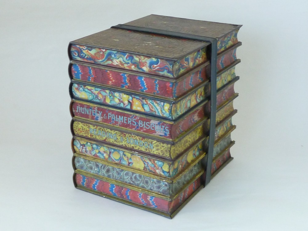 Huntley & Palmer Leather Bound Books Biscuit Tin 'Literature' Library Series