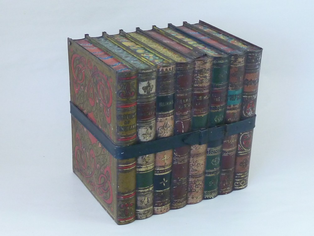 Huntley & Palmer Leather Bound Books Biscuit Tin 'Literature' Library Series View II