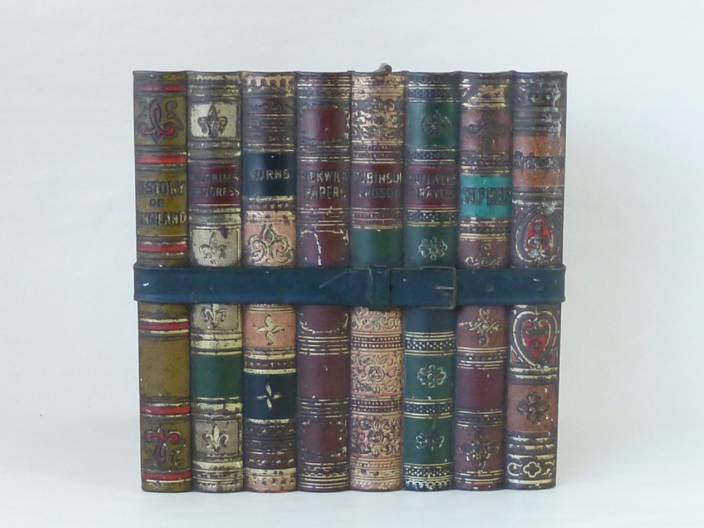 Huntley & Palmer Leather Bound Books Biscuit Tin 'Literature' Library Series View IV
