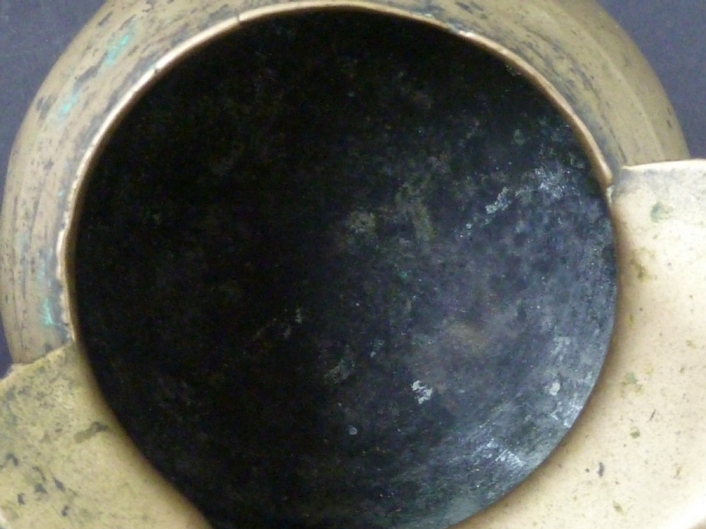 Small Medieval Bronze Posnet Cauldron Skillet Kitchen Tripod Pan English Down Hearth Cooking  View VIII