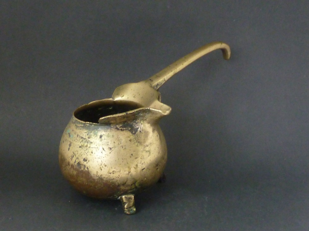 Small Medieval Bronze Posnet Cauldron Skillet Kitchen Tripod Pan English Down Hearth Cooking  View IX