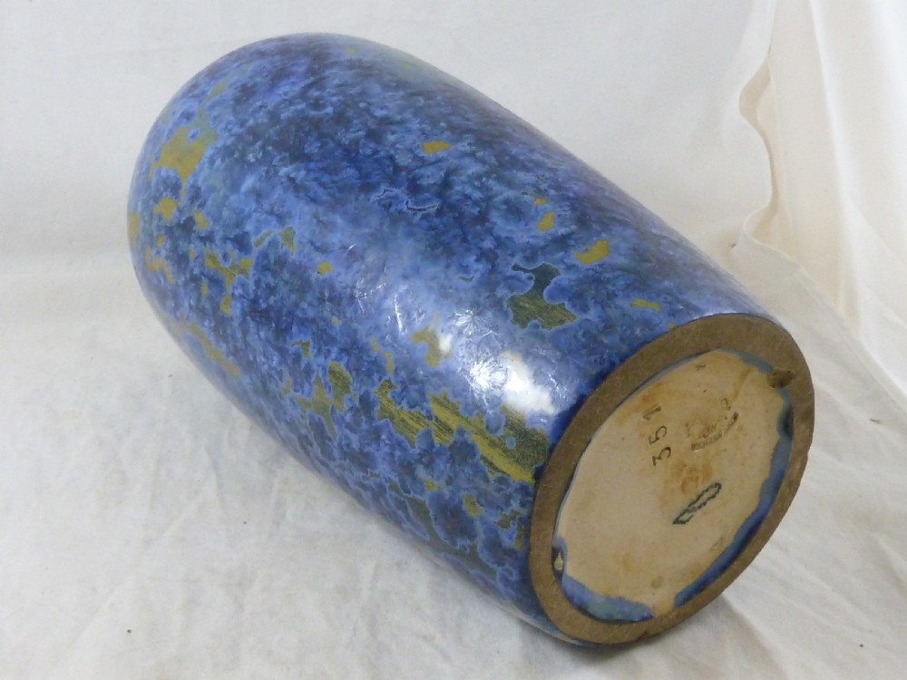Pierrefonds Blue Crystalline Vase Art Pottery French Deco Drip Glaze 351 View VIII