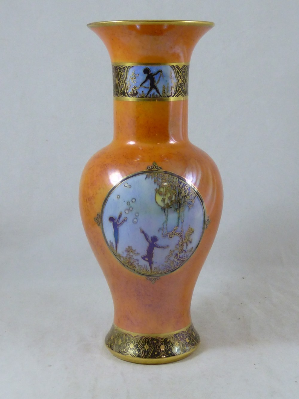 Carlton Ware Moonlight Cameo Lustre Vase Art Deco