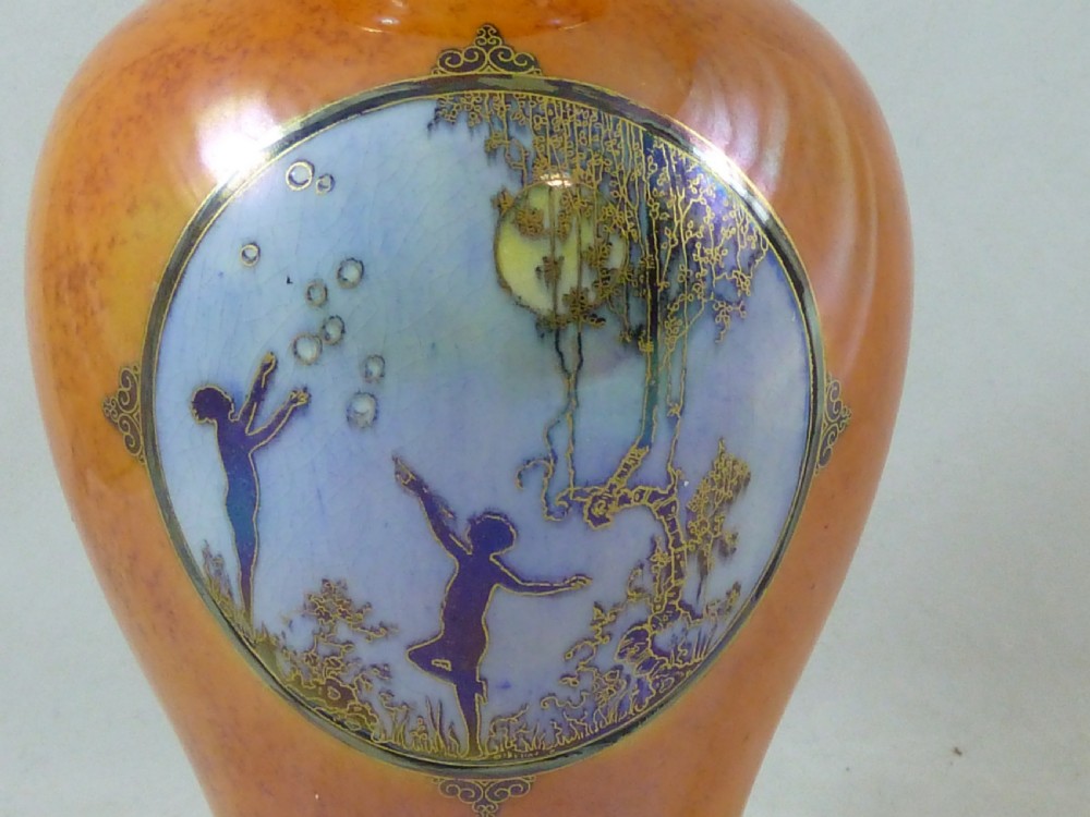 Carlton Ware Moonlight Cameo Lustre Vase Art Deco View II