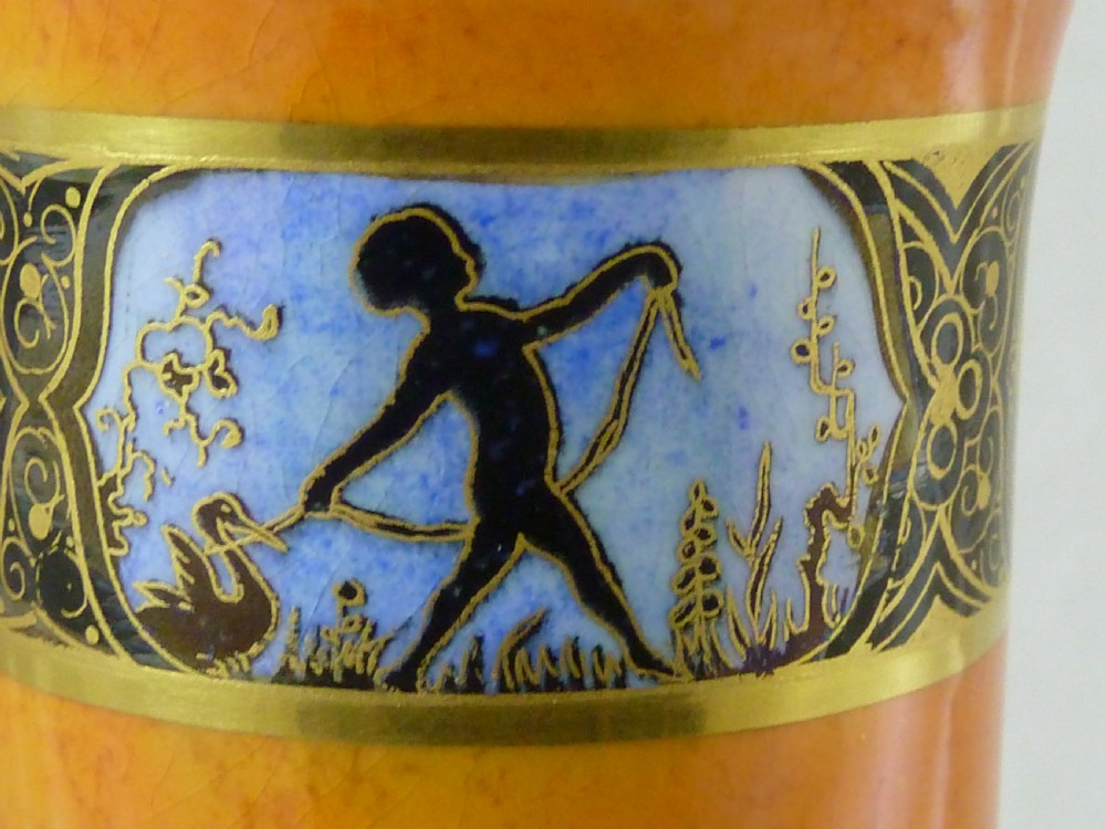 Carlton Ware Moonlight Cameo Lustre Vase Art Deco View VI