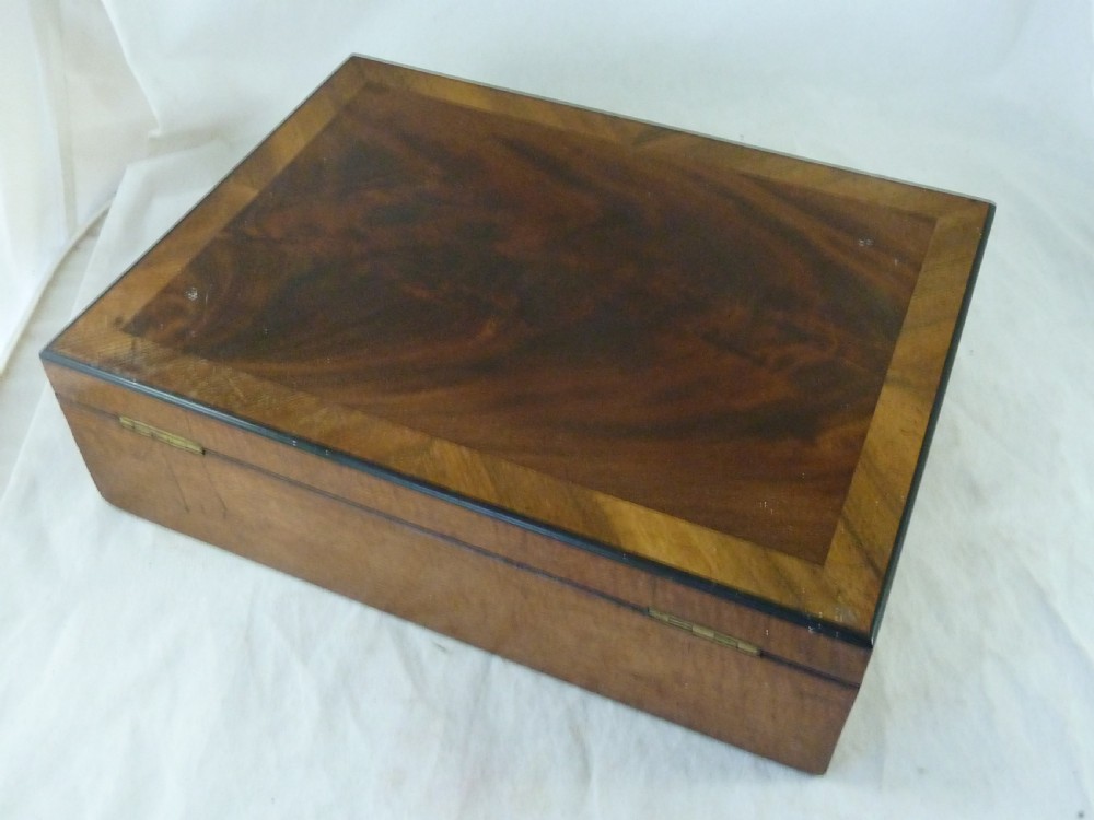 Large Newman's Watercolour Paint Box Mahogany Crossbanded View X