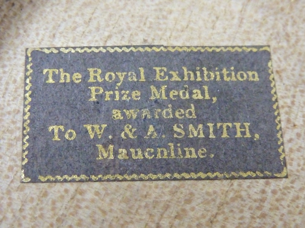 Victorian McLean TartanWare Postage One Penny Stamp Case Box Holder Scottish Smith Label Maker  View III