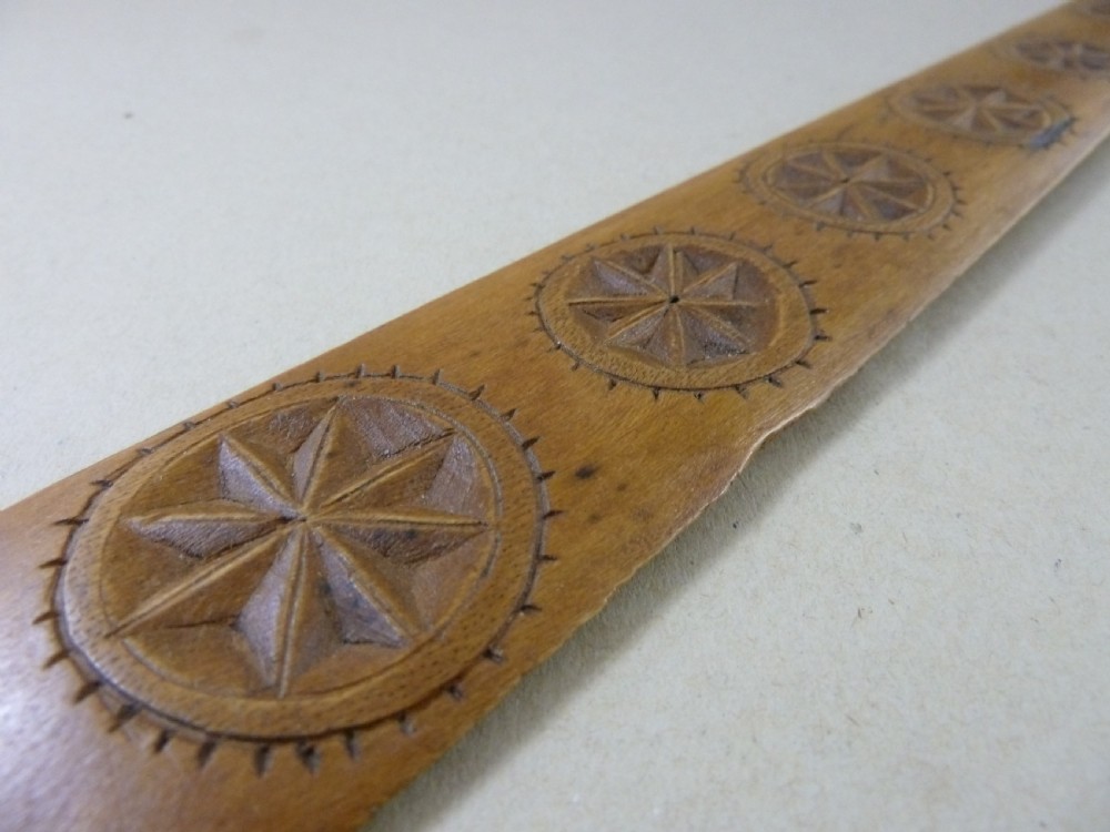 Corset Stay Busk Welsh Treen Folk Art Love Token Hand Carved Sycamore View II