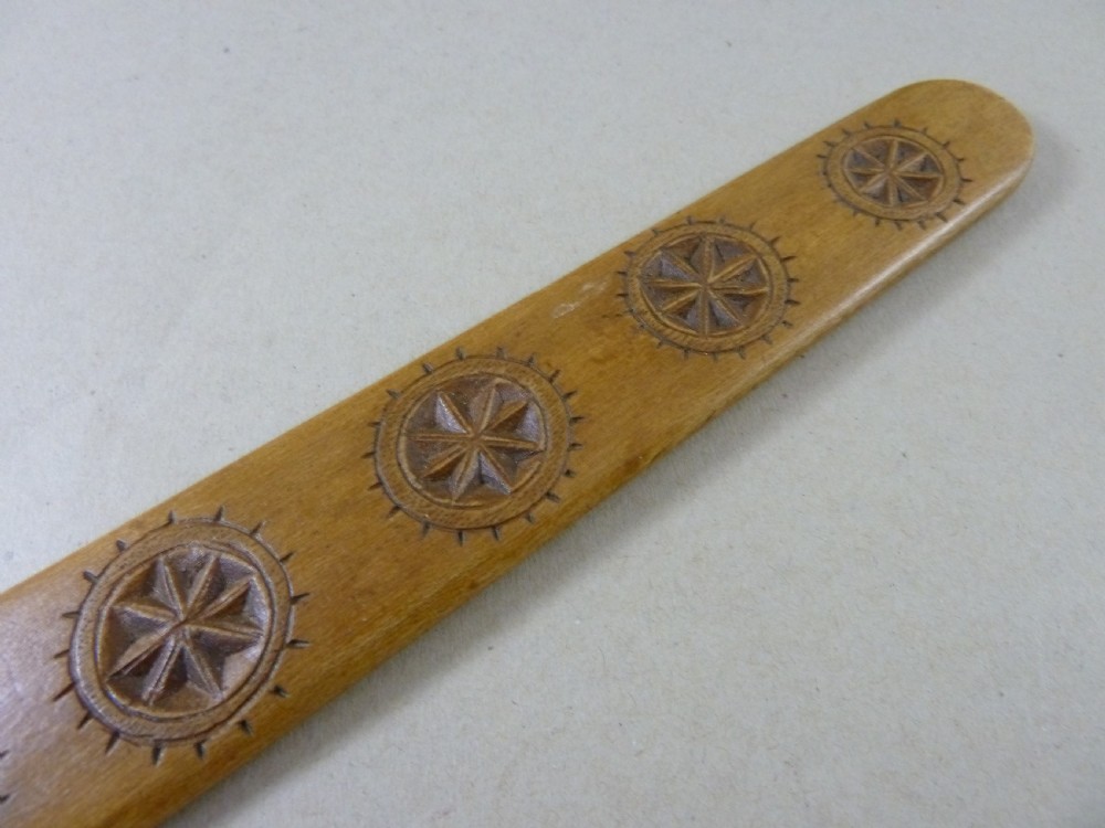 Corset Stay Busk Welsh Treen Folk Art Love Token Hand Carved Sycamore View III