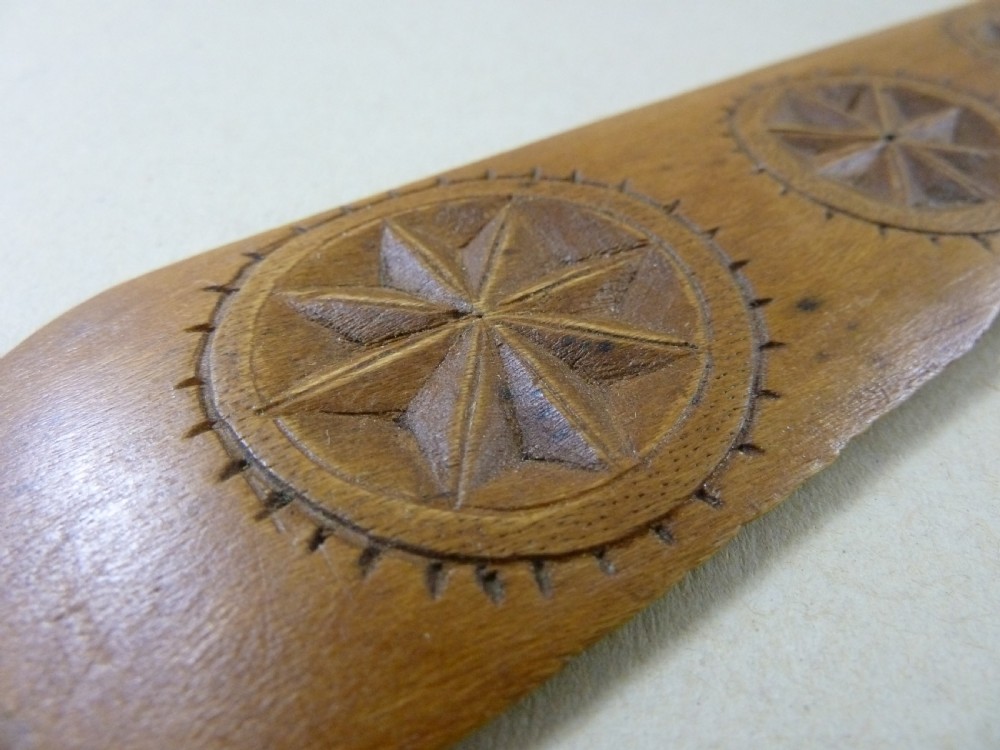 Corset Stay Busk Welsh Treen Folk Art Love Token Hand Carved Sycamore View V