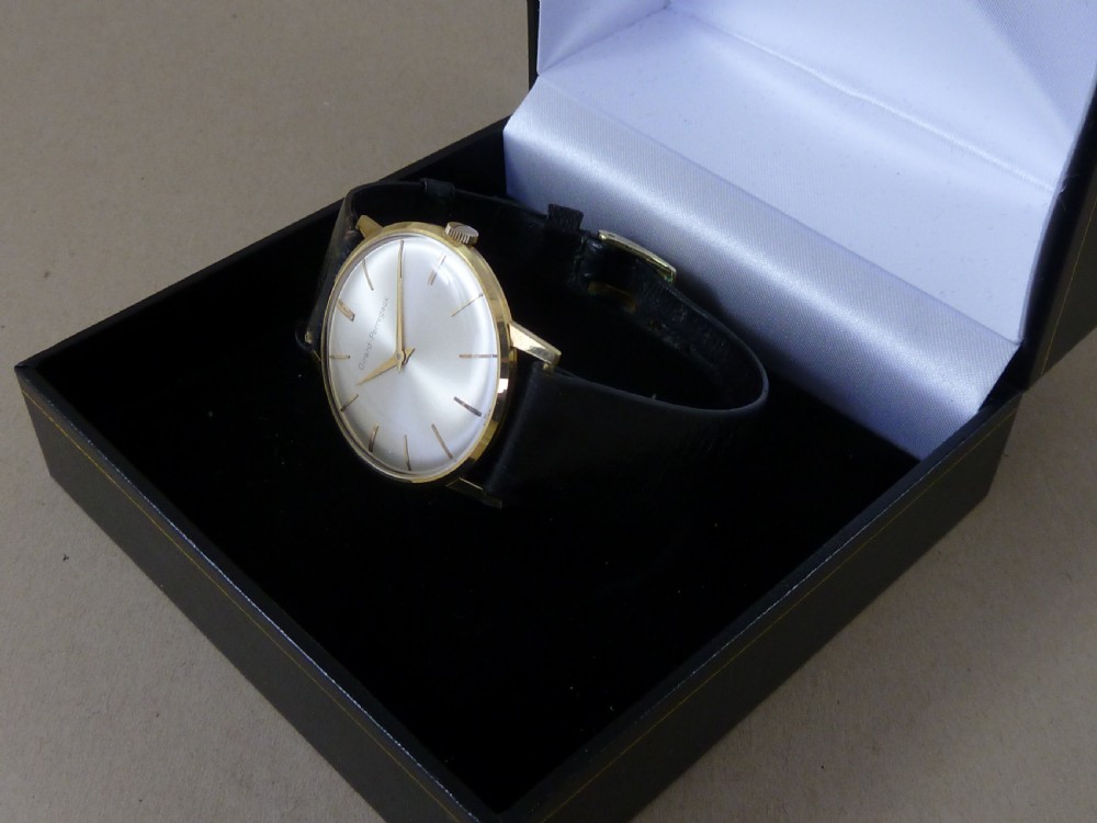 Girard Perregaux Solid 18k Gold Gents Wrist Watch 17 Jewel Incabloc Swiss Working View II