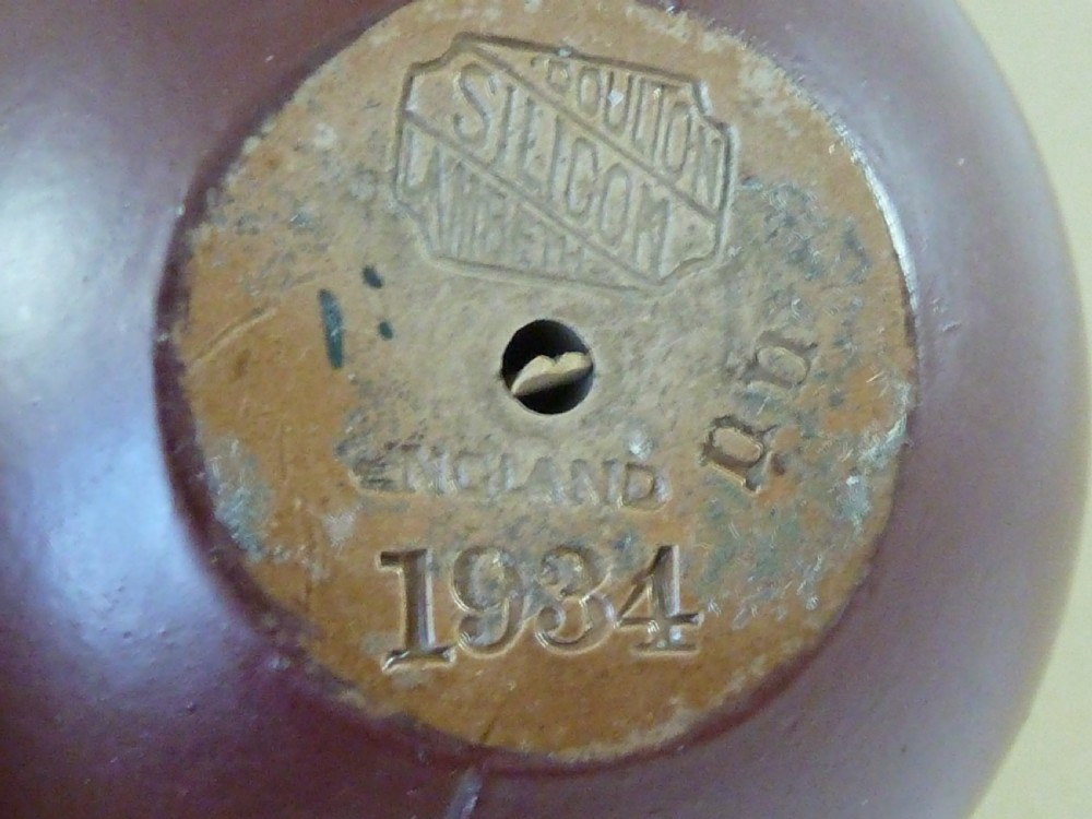 Cricket Ball Pottery Doulton Silicon Lambeth Silver Vesta Holder Match Striker View VII