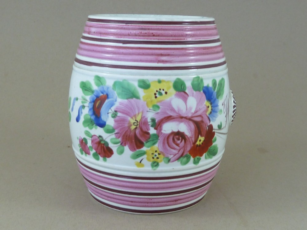 Georgian Creamware Barrel Bristol Love Token Pottery Miniature View III