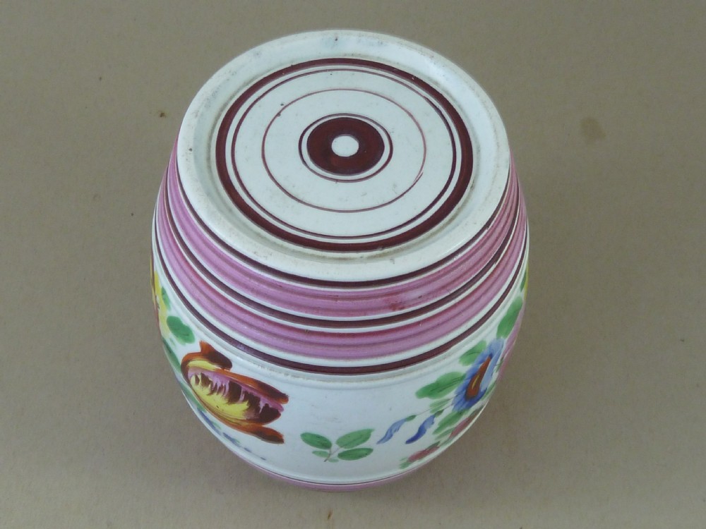 Georgian Creamware Barrel Bristol Love Token Pottery Miniature View V