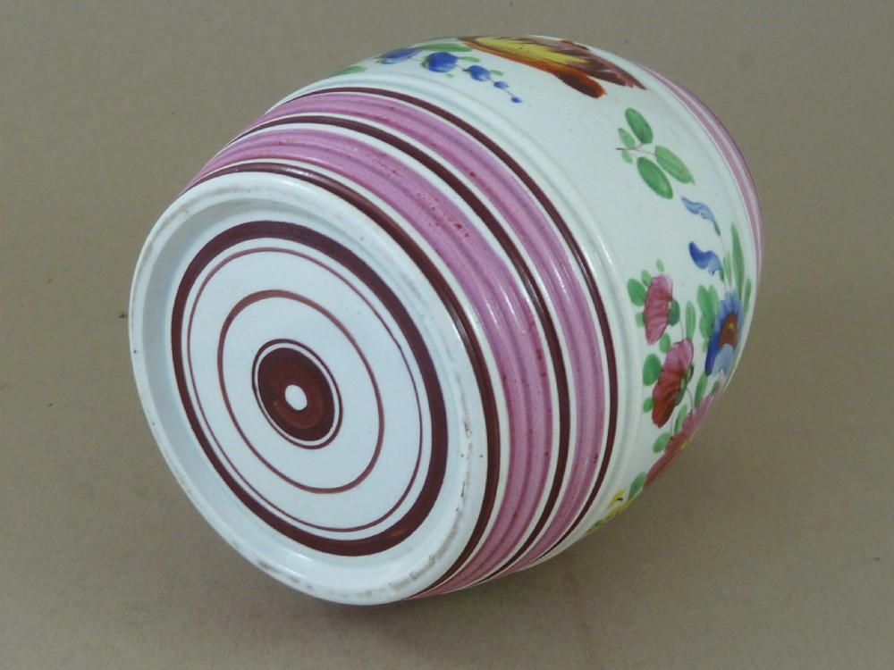 Georgian Creamware Barrel Bristol Love Token Pottery Miniature View VI