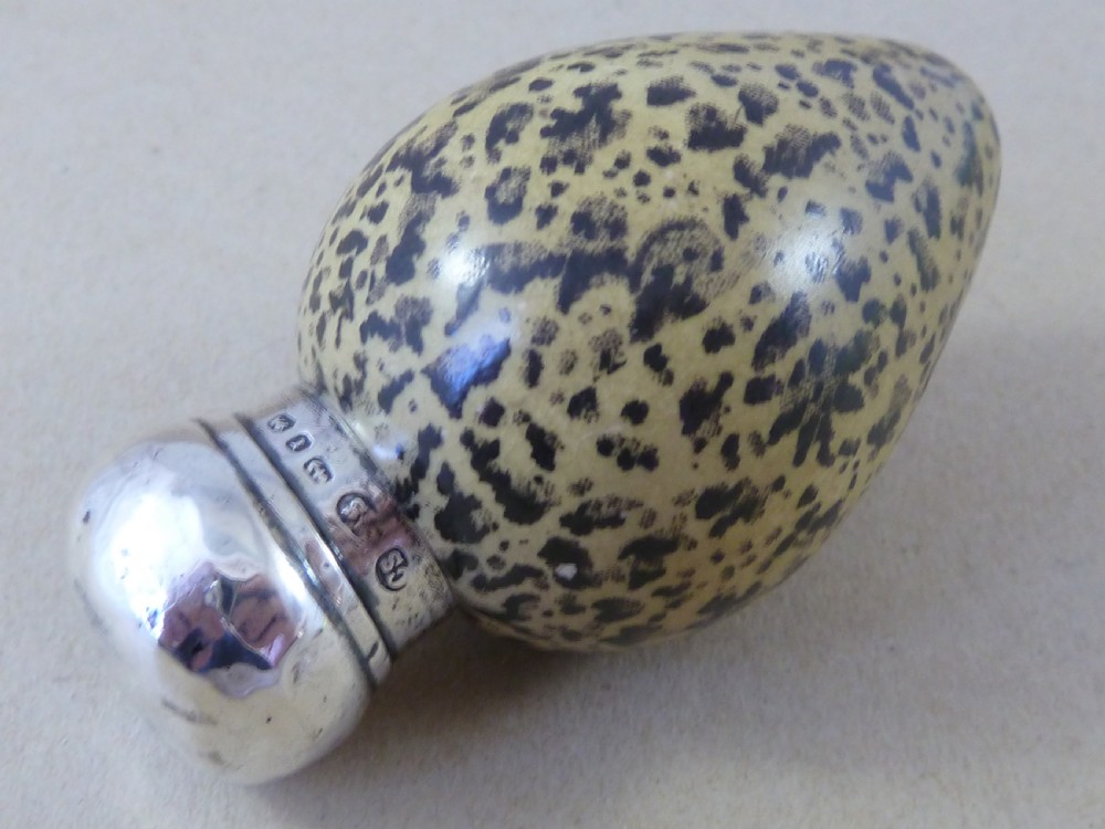 1886 Novelty Birds Egg Perfume Scent Bottle Macintyre CS FS 20772  View II