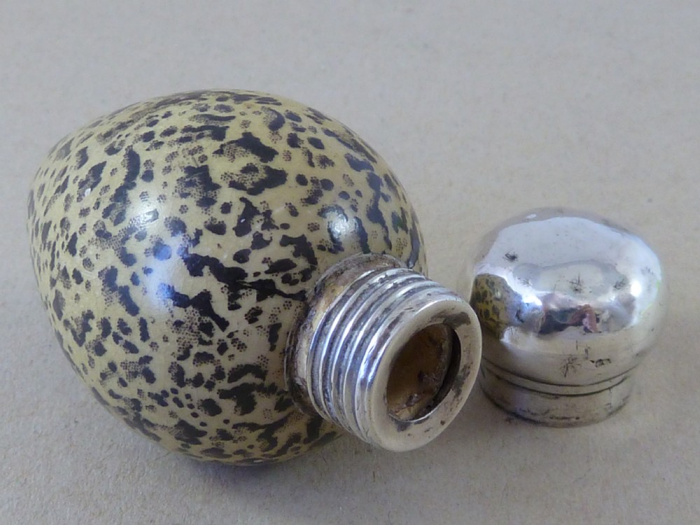 1886 Novelty Birds Egg Perfume Scent Bottle Macintyre CS FS 20772  View V