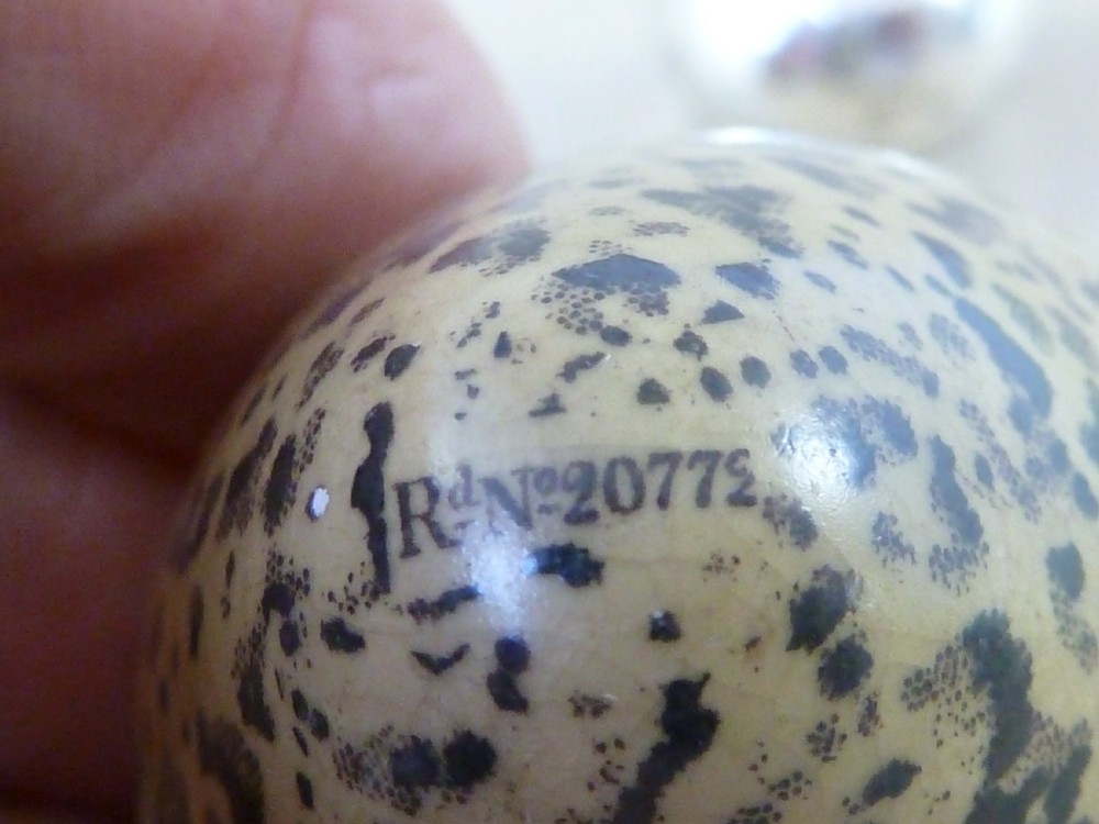 1886 Novelty Birds Egg Perfume Scent Bottle Macintyre CS FS 20772  View VI