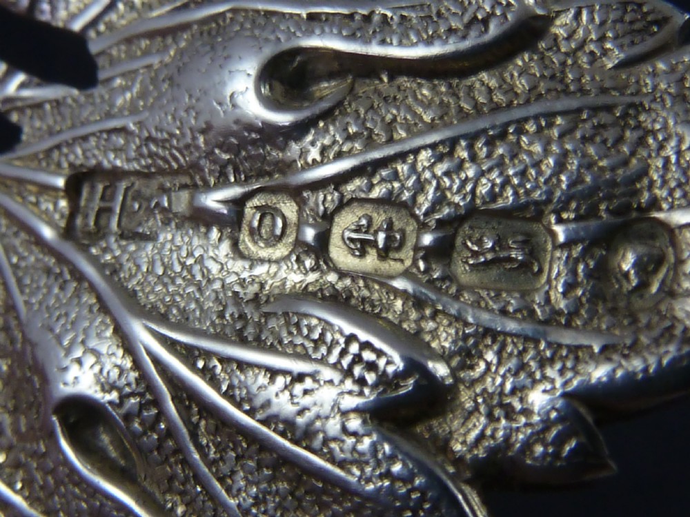1863 Gin English Birmingham Hallmarked Solid Silver Decanter Bottle Wine Label Vine Leaf  View IV
