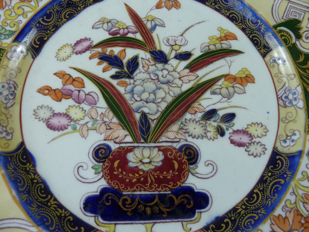 12 Masons Patent Ironstone China Dinner Plates Service Dishes Pottery Japan Pattern Antique Higginbotham Irish View VI